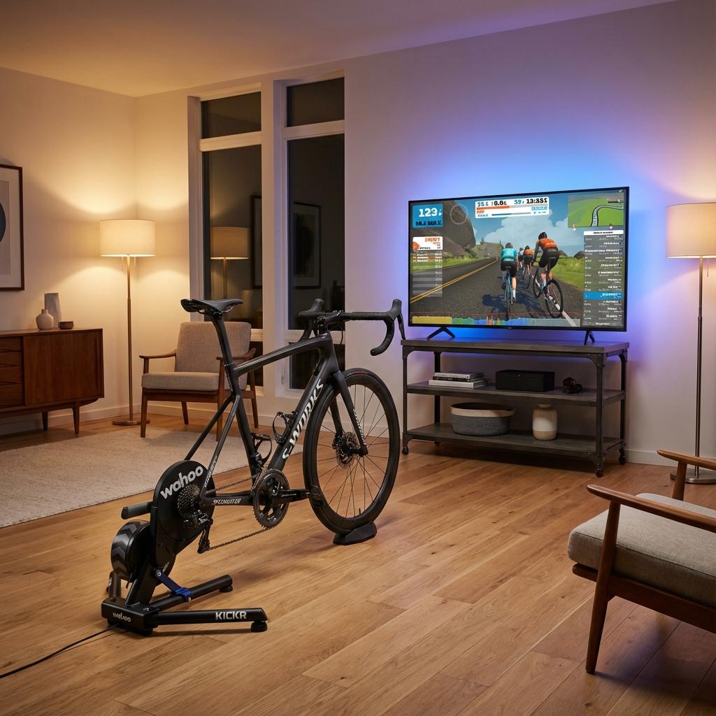 Zwift innendørs sykling oppsett