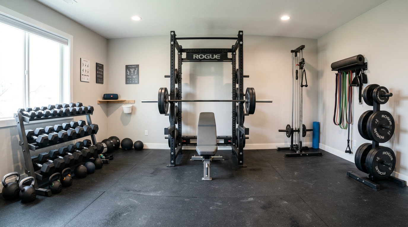 Komplett hjemmegym med treningsutstyr