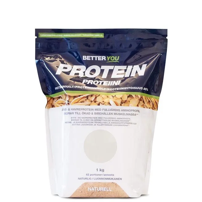 Erte og havreprotein pulver 1kg naturell
